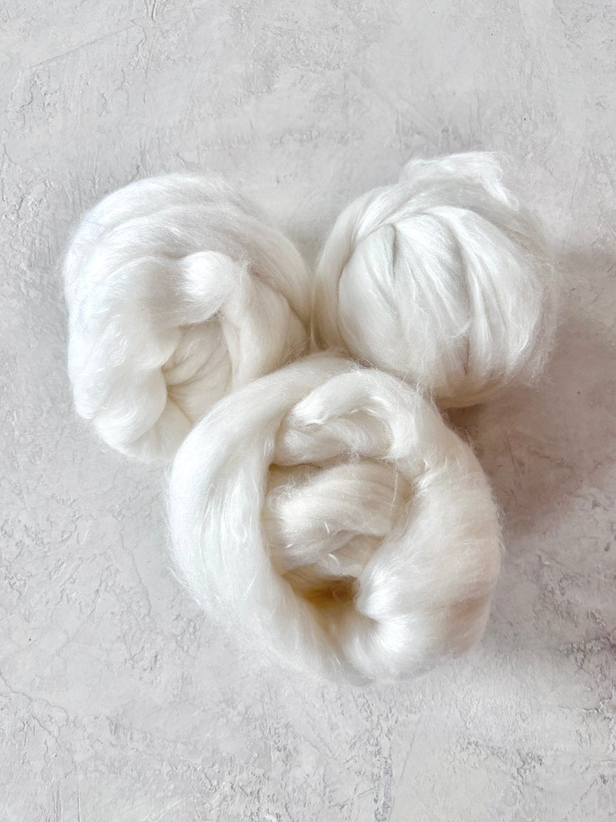 American Ewe | Silk Wool Blend | Cloud Roving 4oz - Made X Hudson