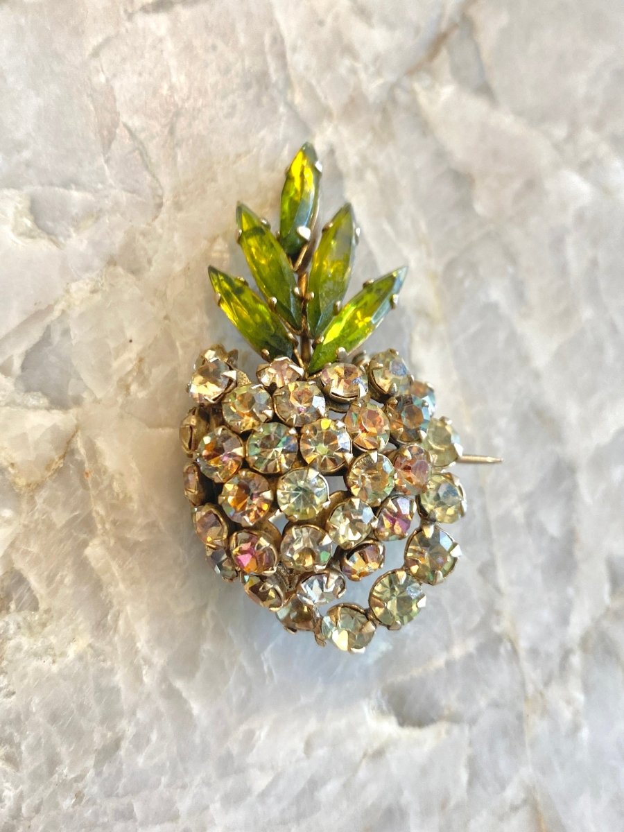 Pineapple CZ Brooch (Vintage) - Made X Hudson