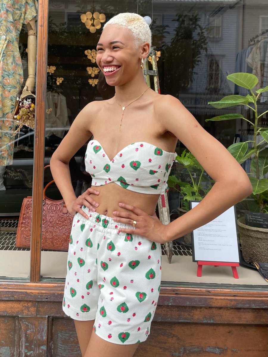 Strawberry Summer Criss - Cross Bra Top - Made X Hudson