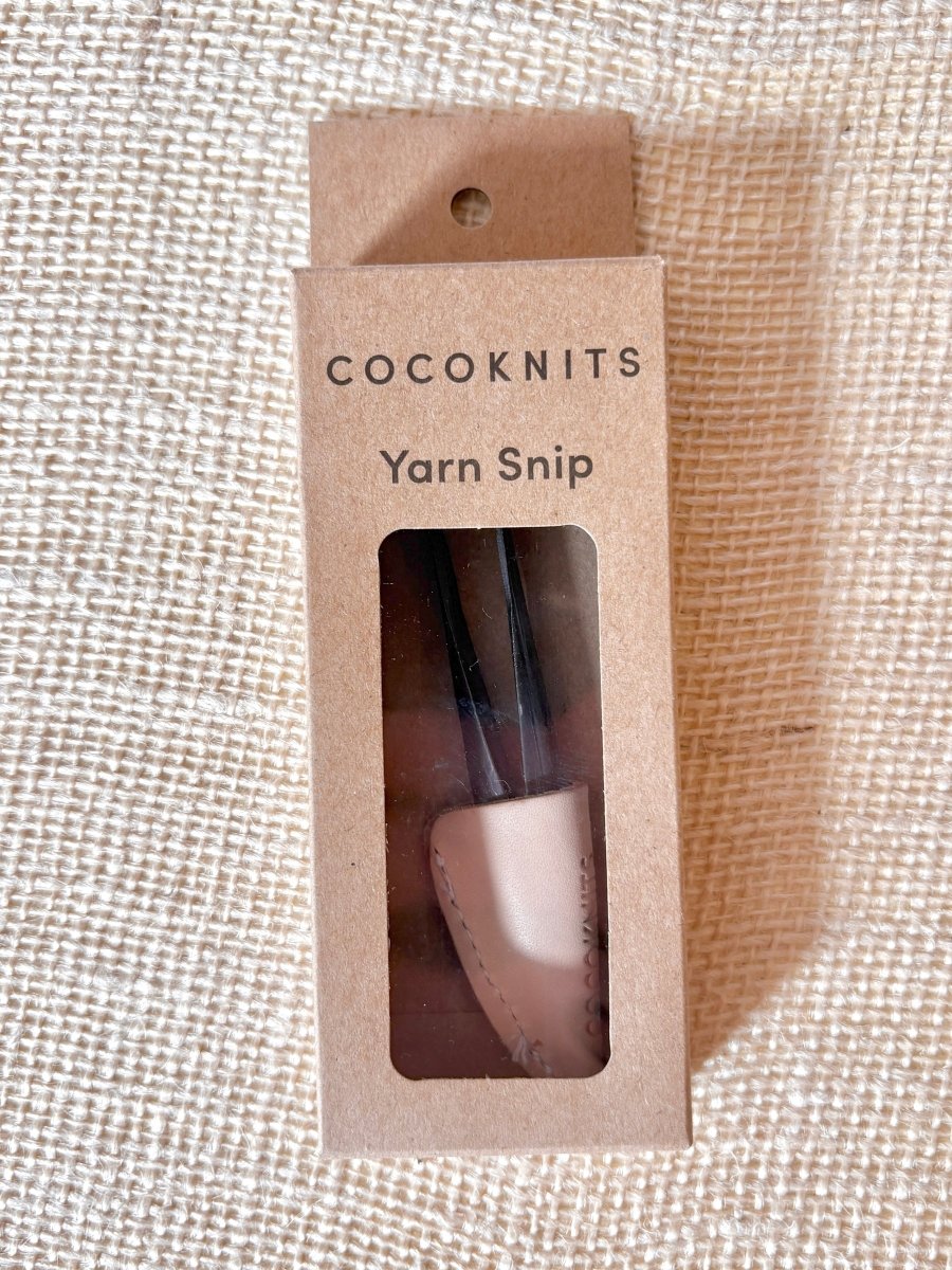 Black Steel Yarn Snips with Leather Point Protector - Made X Hudson