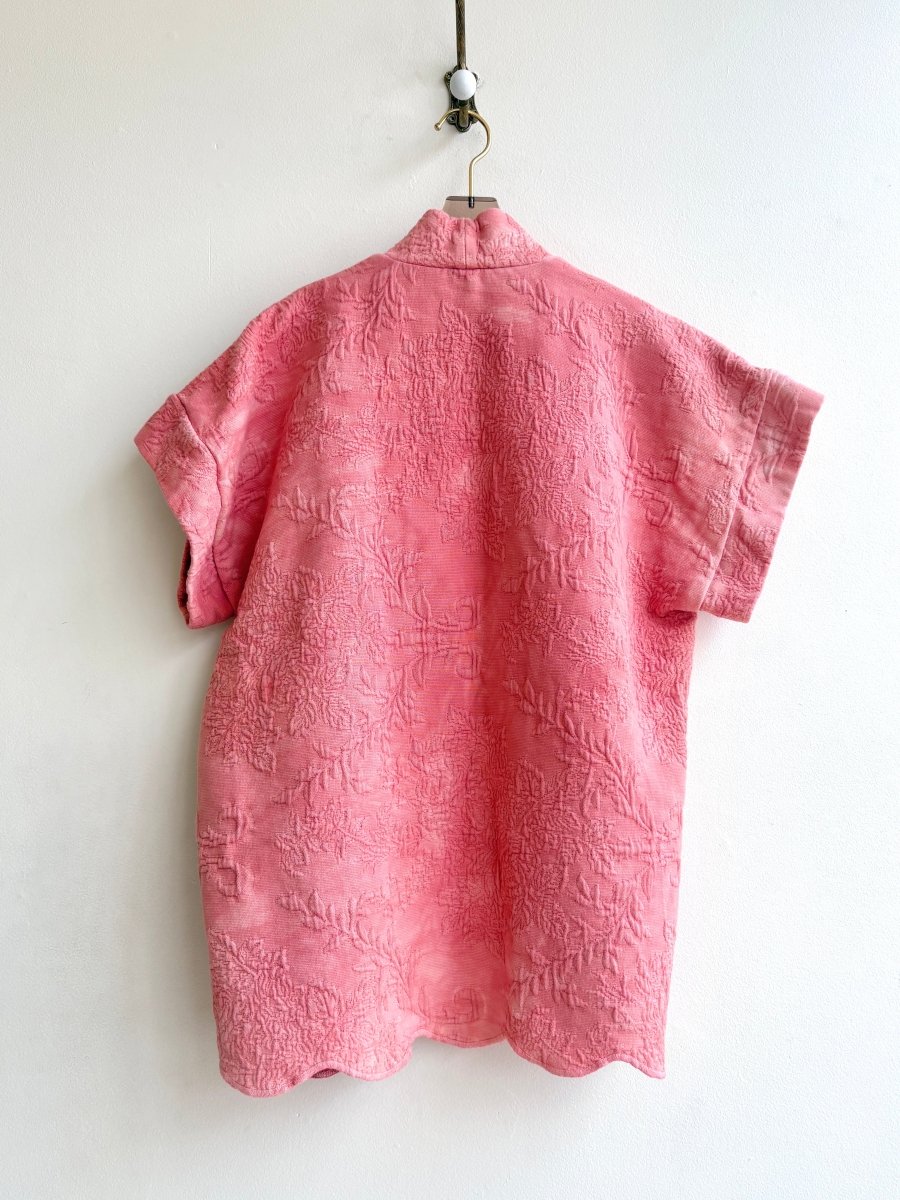 Heirloom Matelasse Quilt Haori Vest in Coral - Made X Hudson