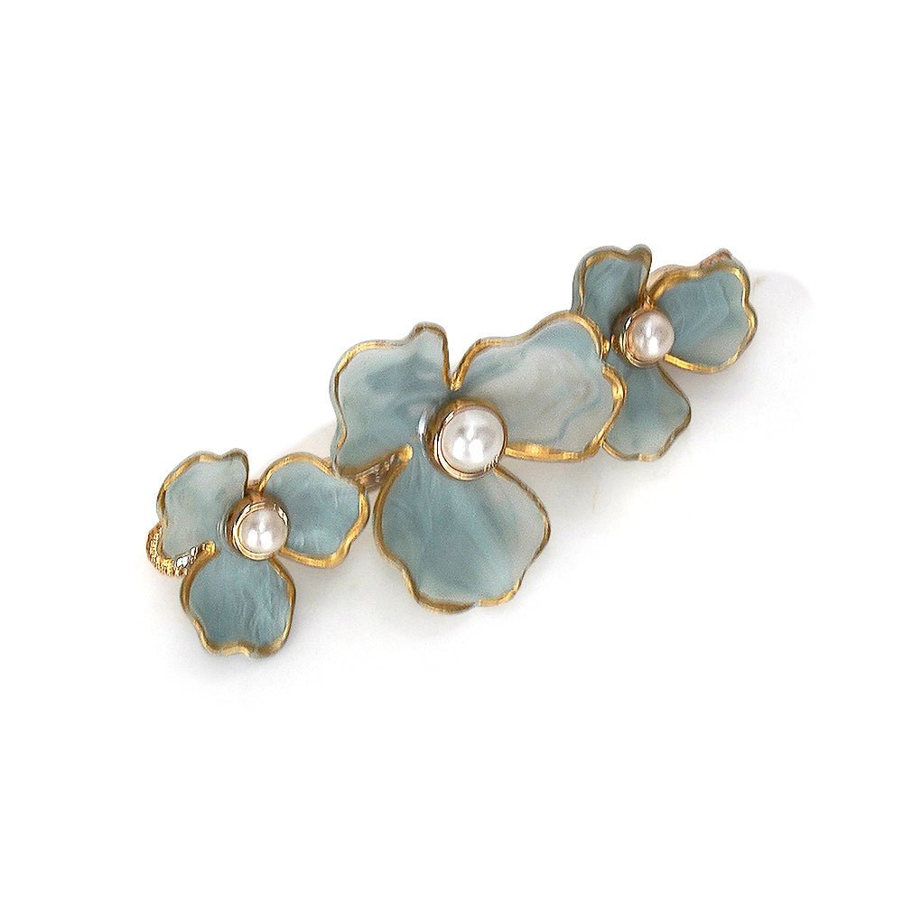 Three Flower Petal Barrette (Multiple Colors) - Made X Hudson