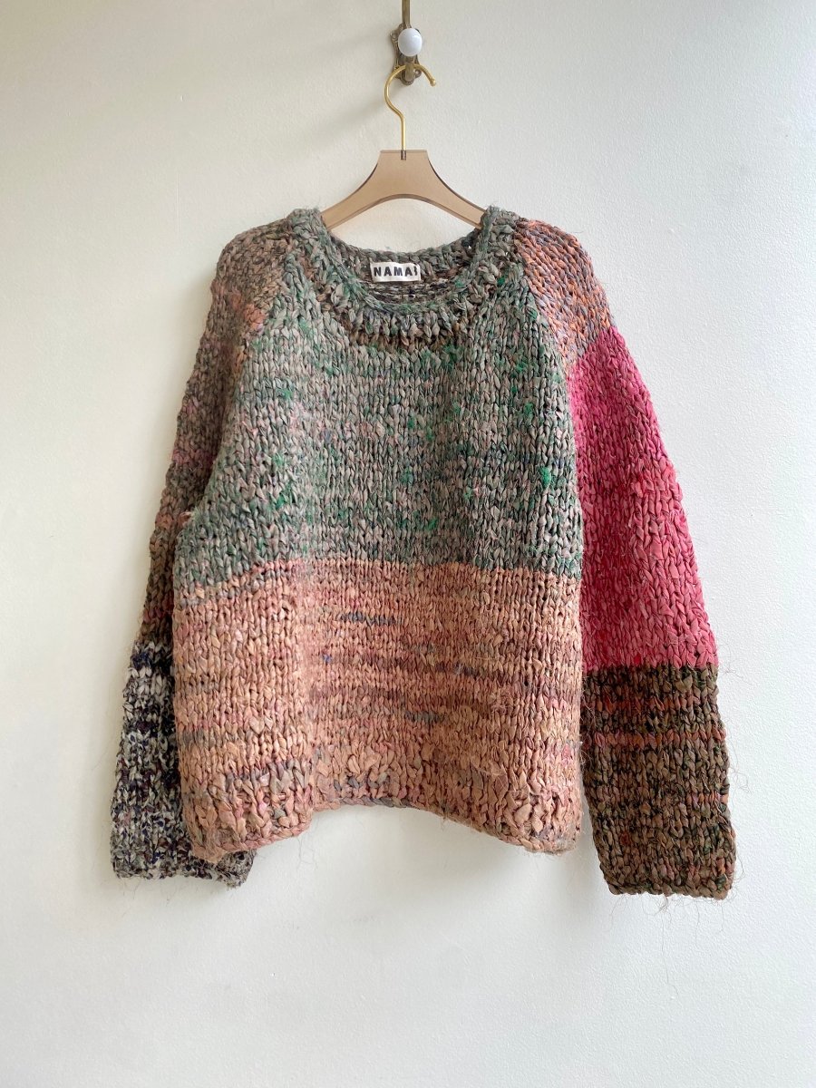 Vishnu Crew - Neck Sweater in Colors Olive, Orange, Coral, Grey, Brown - Made X Hudson