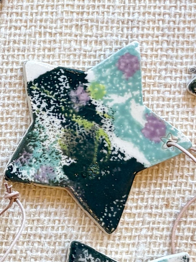 Ceramic Star Tree Ornaments - Made X Hudson
