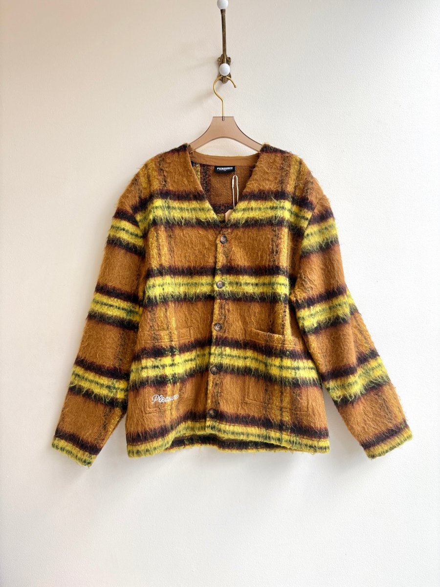 Pleasures Now | Neon + Brown Plaid Sweater (Vintage) - Made X Hudson