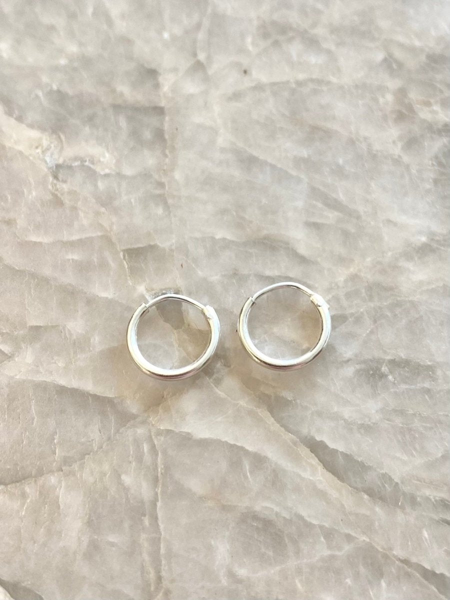 Solid Sterling Silver Endless Hoops (Multiple Sizes) - Made X Hudson