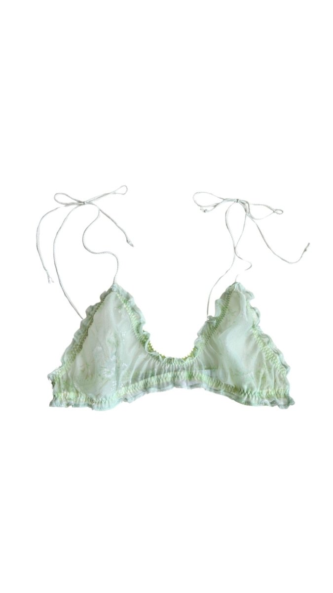 Anaphora Bralette Green Chiffon - Made X Hudson