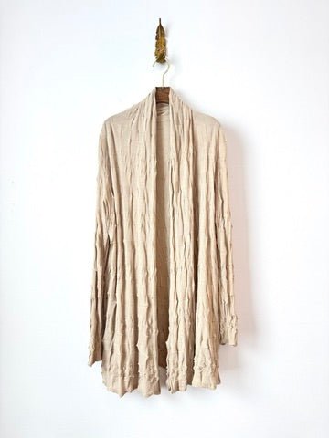 Margret Oleary | Taupe Square Textured Cardigan (Vintage) - Made X Hudson