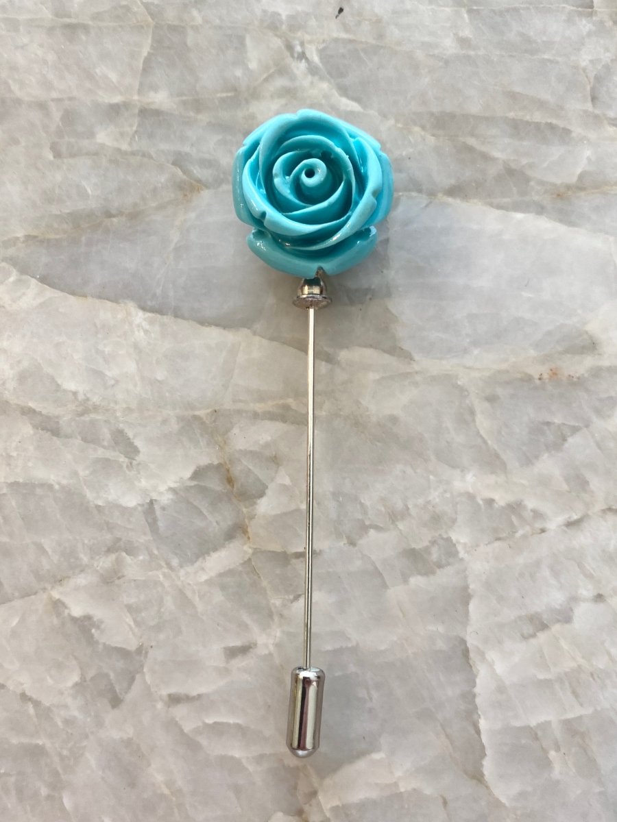 Turquoise Rose Pins (Vintage) - Made X Hudson