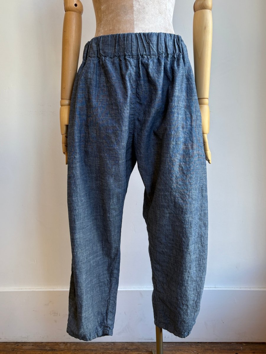 Dark Chambray Blue Hemp - Cotton Studio Pant - Made X Hudson