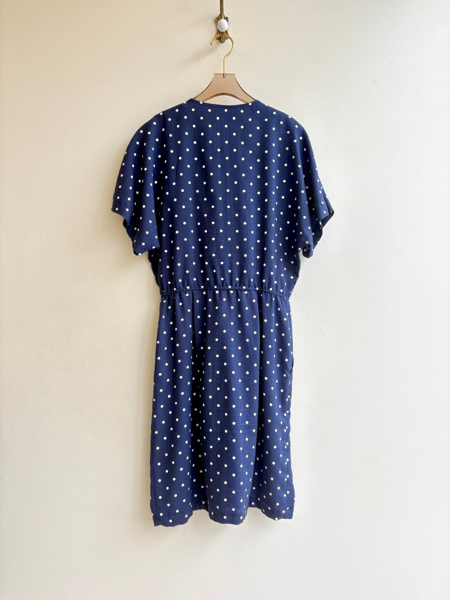 ILSE | Navy Polkadot Dress (Vintage) - Made X Hudson