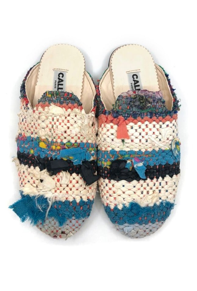 Kili Babouche “Cleo XVII” Flats In Colors Navy, Blue, & Terracotta (Size 39) - Made X Hudson