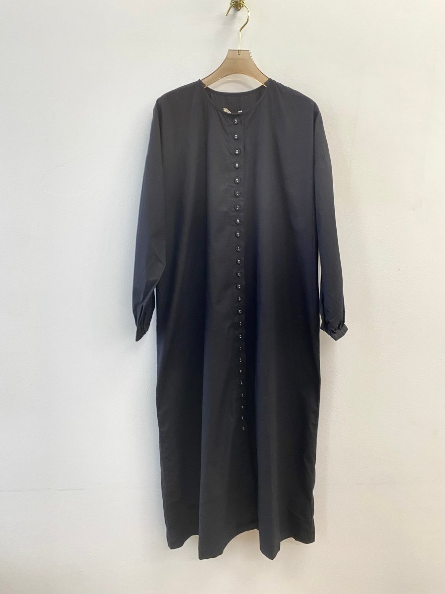 Black Button Down Waist Tie Frankie Dress - Made X Hudson