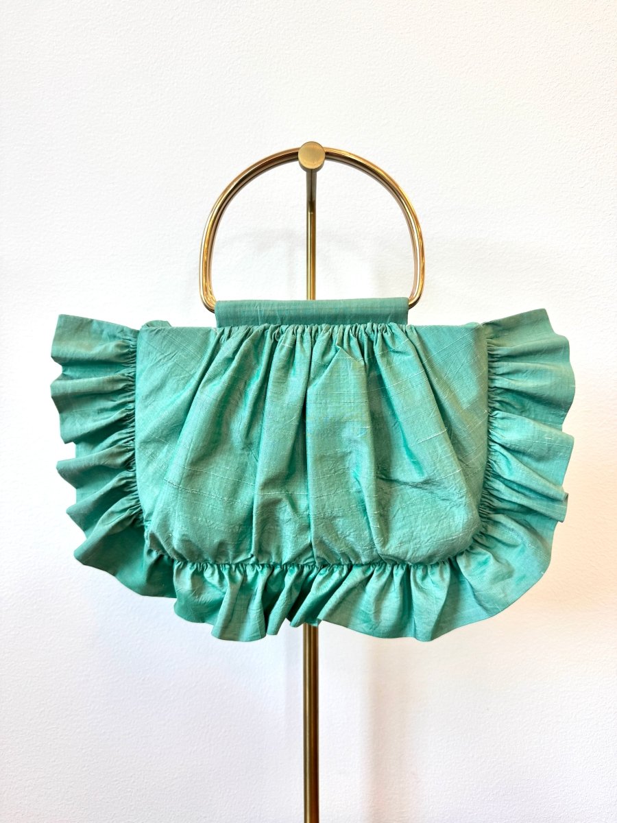 Jadeite Stone Gathered Minnie Ruffle Bag - Made X Hudson