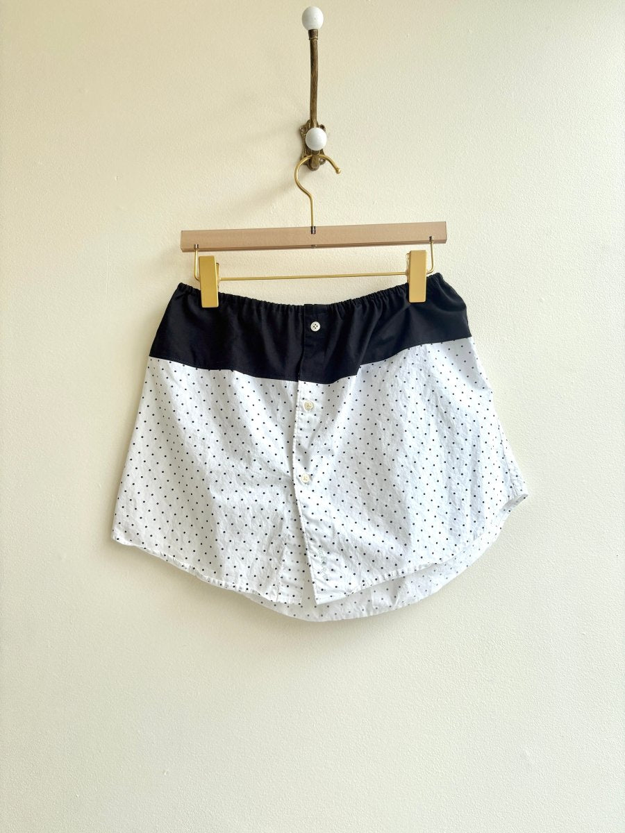 Black and White Polka Dot Bandeau/Skirt (Reworked) - Made X Hudson