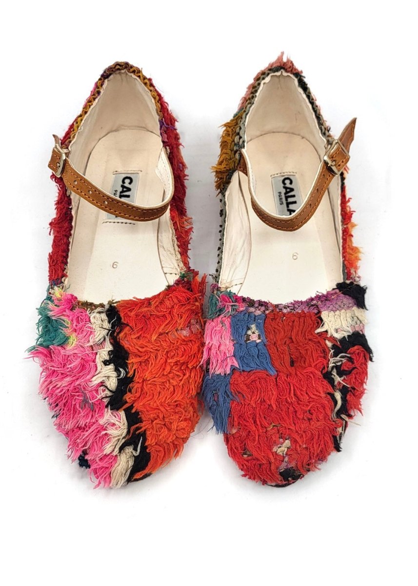 Rudi Babouche “Mikan” Mary Janes In Colors Red, Orange, Hot Pink, Slate (Size 39) - Made X Hudson