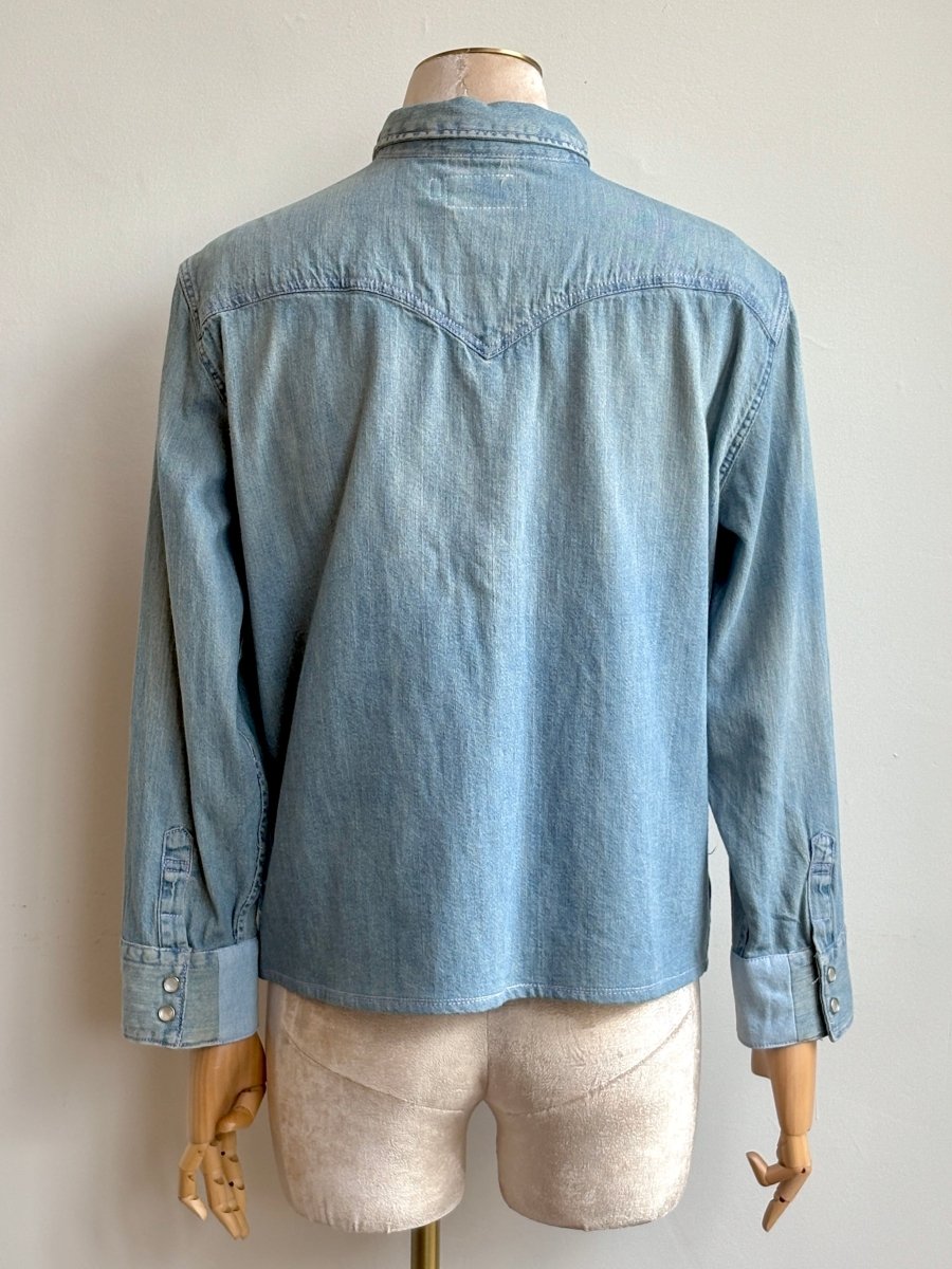 Lavender Top - Stitch Multi - Pocket Denim Shirtjacket (Reworked) - Made X Hudson
