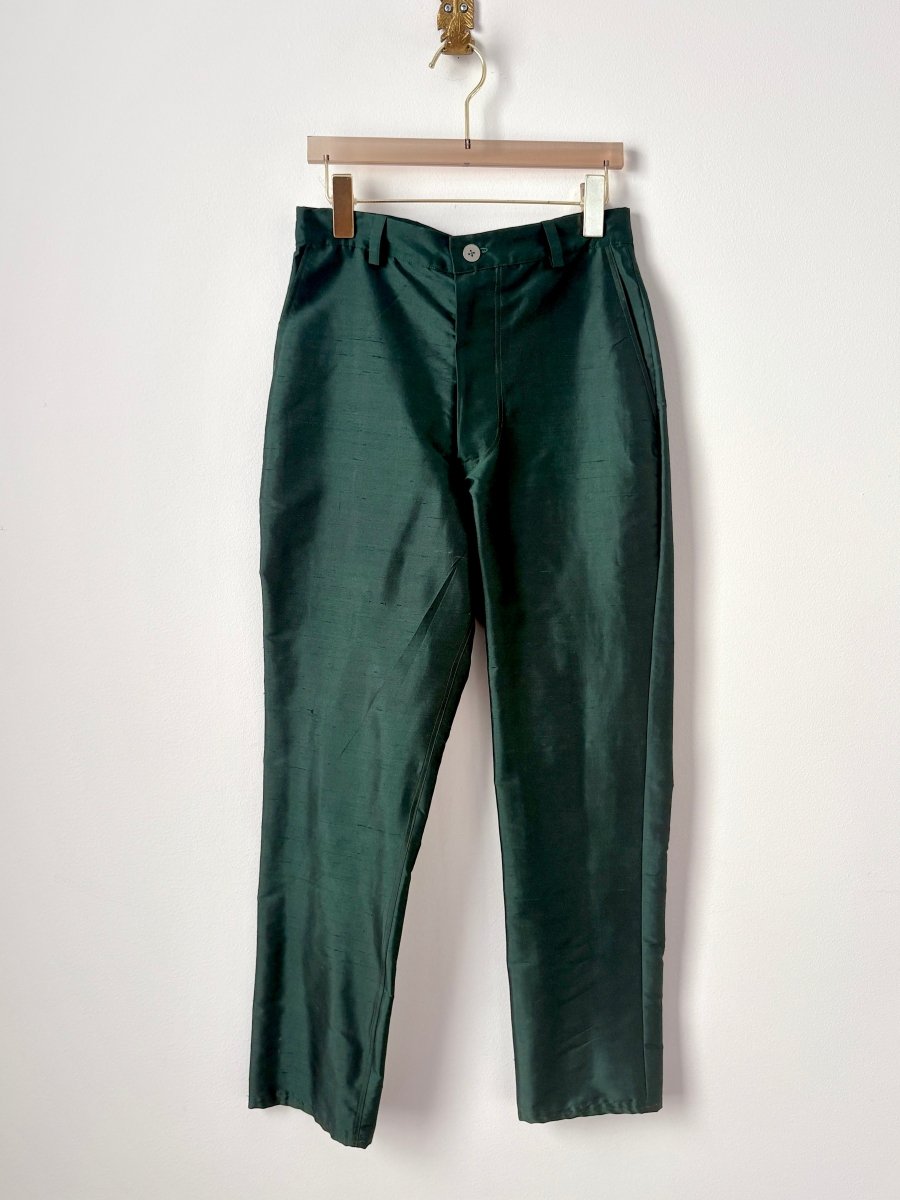 Marlene Jean in Emerald Silk Shantung - Made X Hudson