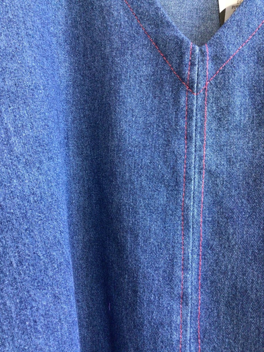 Wren Top in Blue Denim w/ Red Stitching - Made X Hudson