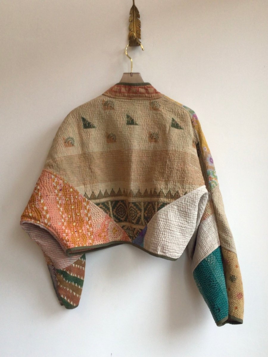 Reversible Kaira Quilted Cropped Jacket in Colors Mauve, Yellow, Teal, Tan, Orange & Soft Pink, Purple, Tan - Made X Hudson