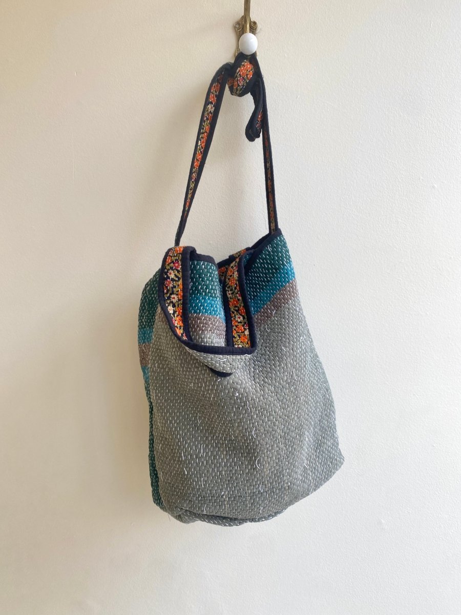 Reversible Xoti II Tote Bag in Colors Orange, Green, Pink, & Blue, Grey - Made X Hudson