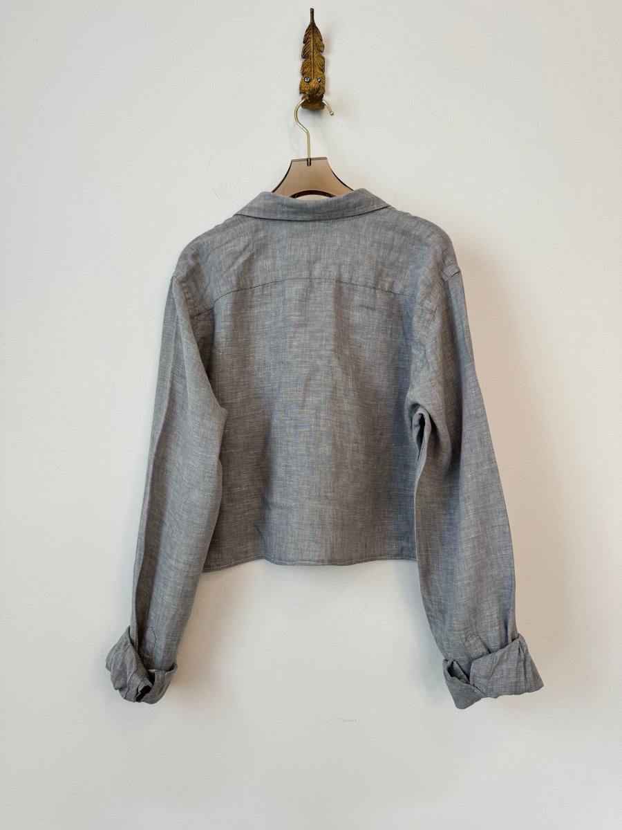 The Vale Shirt in Stone Grey Linen (Reworked) - Made X Hudson