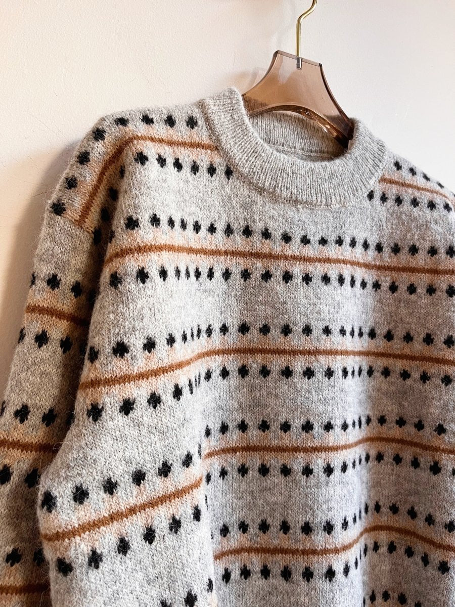 Moonstone | Vera Fairisle Crew Sweater (Multiple Sizes) - Made X Hudson
