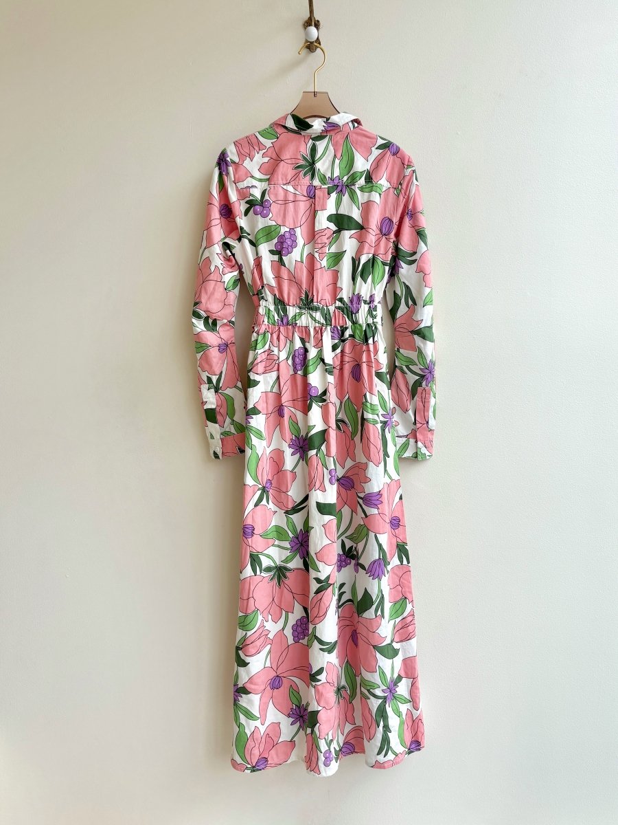 Banjanin | Pink Floral Sun Dress (Vintage) - Made X Hudson