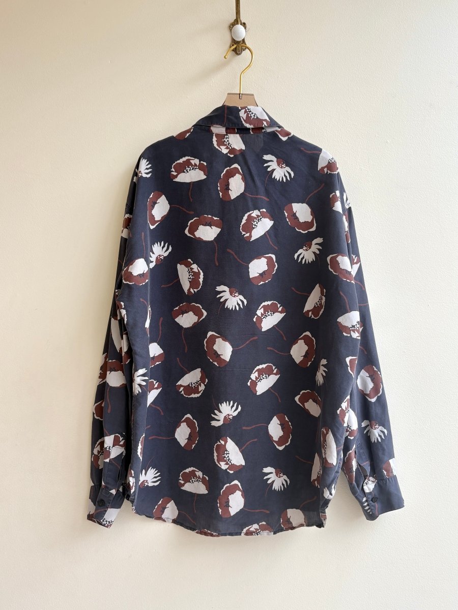 Valentino | Grey Flower Print Shirt (Vintage) - Made X Hudson