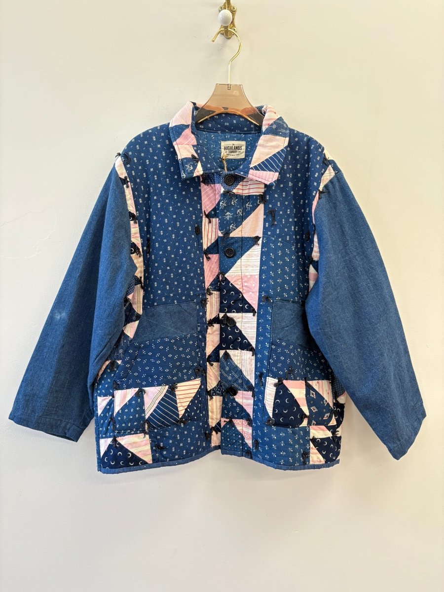 Blue & Pink Heirloom Quilt Utility Jacket - Made X Hudson