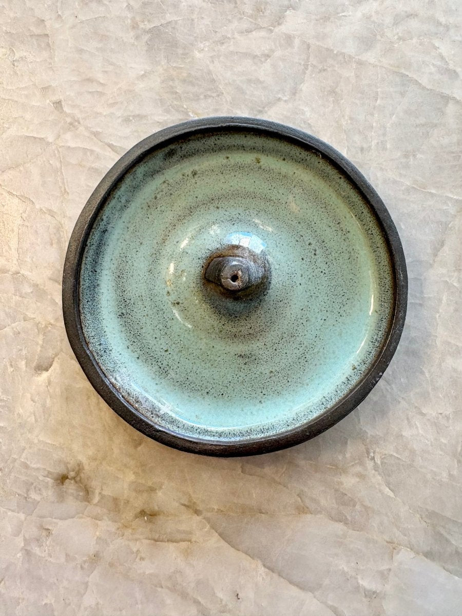 Turquoise w/ Brown Rim Incense Holder - Made X Hudson