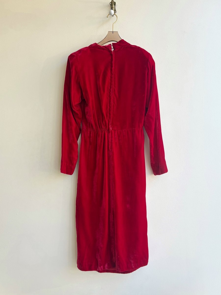 Cherry Velvet Dress (Vintage) - Made X Hudson