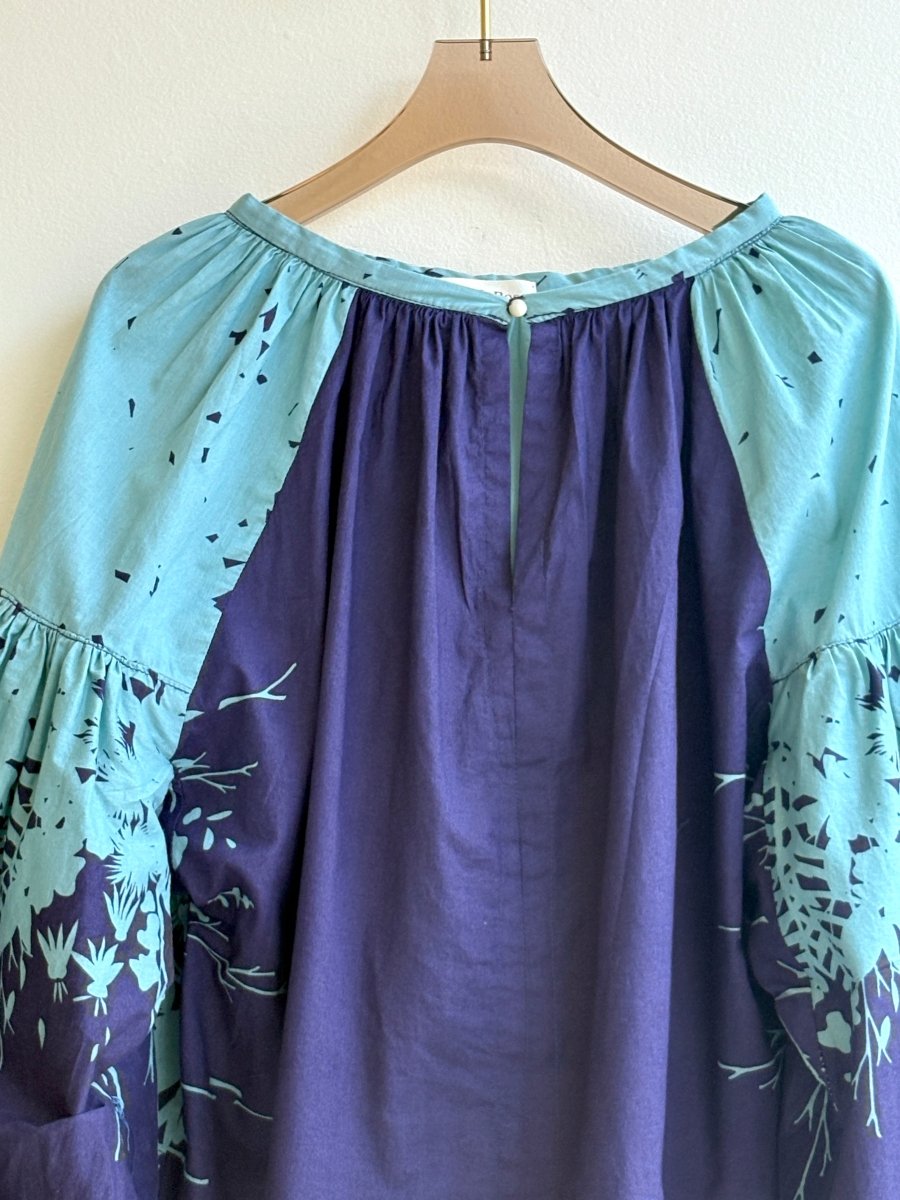 Purple & Teal Floral Print Carpathian Top - Made X Hudson