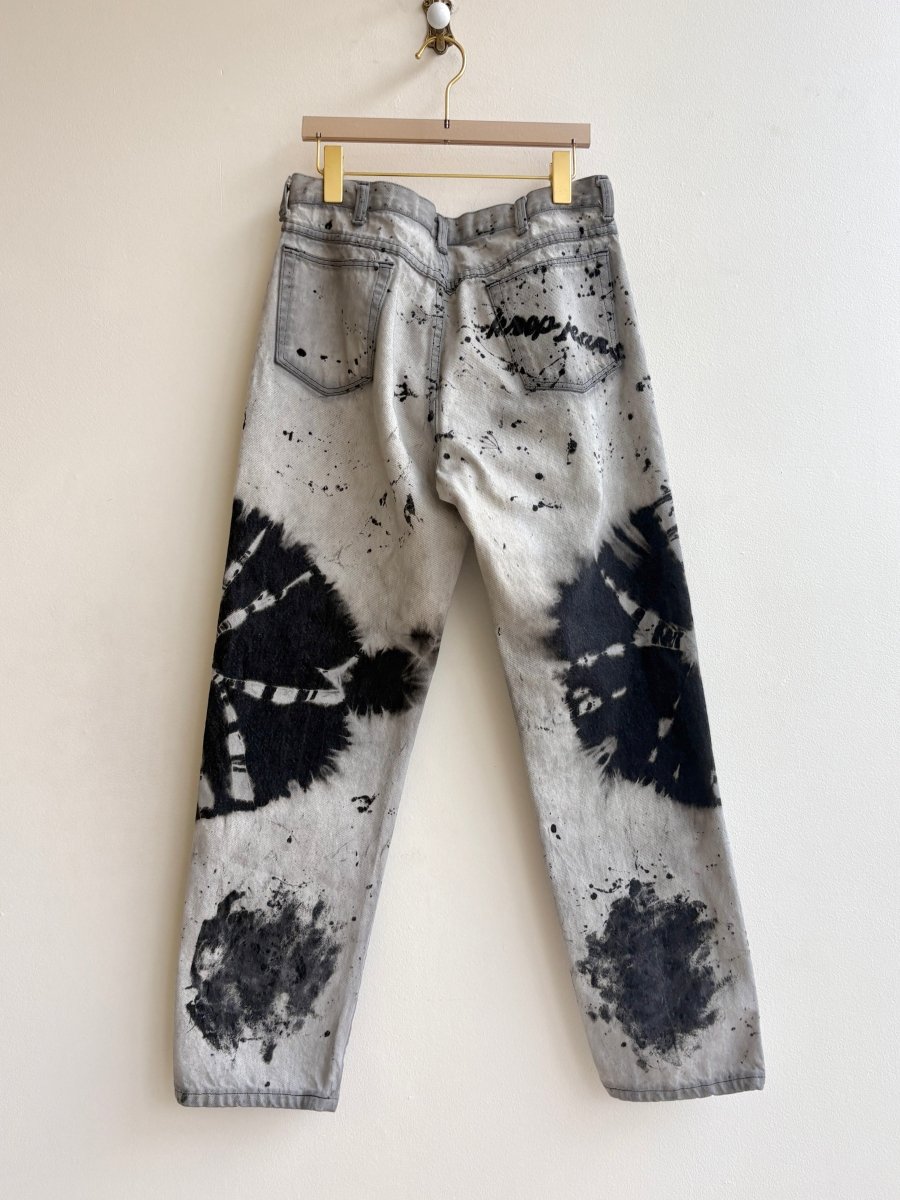 "Haven" Jeans Distressed Black and Stone Denim (Reworked) - Made X Hudson