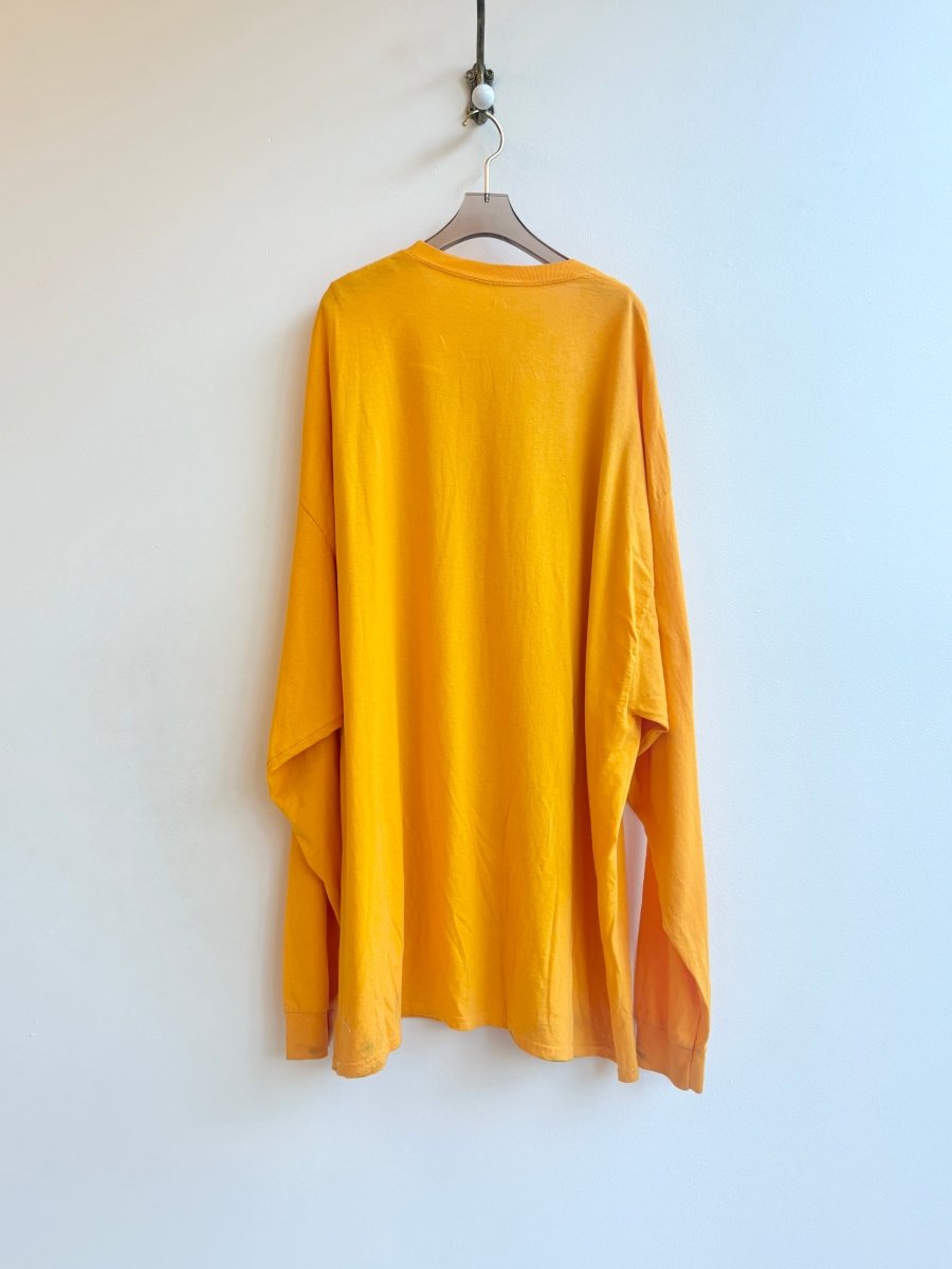 Kate Moss Smoking Cyanotype Yellow Oversized Long Sleeve Shirt (Reworked) - Made X Hudson