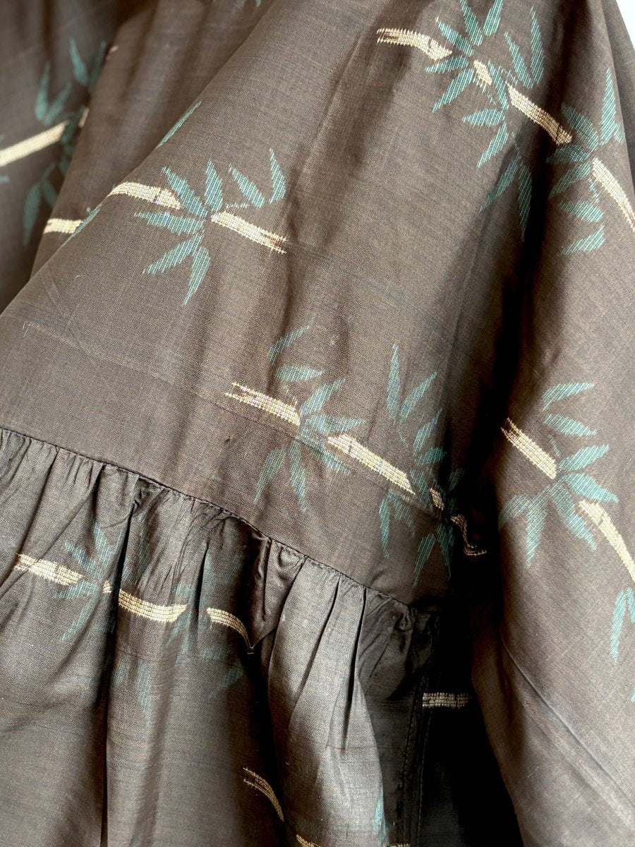 Peat Bamboo Print Zero - Waste Ruffle Blouse - Made X Hudson