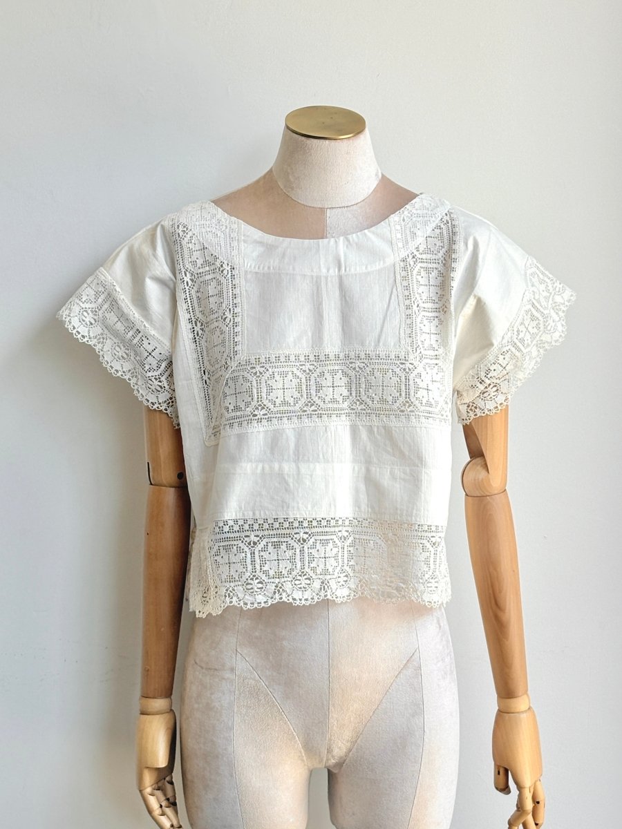 White Heirloom Lace Top - Made X Hudson