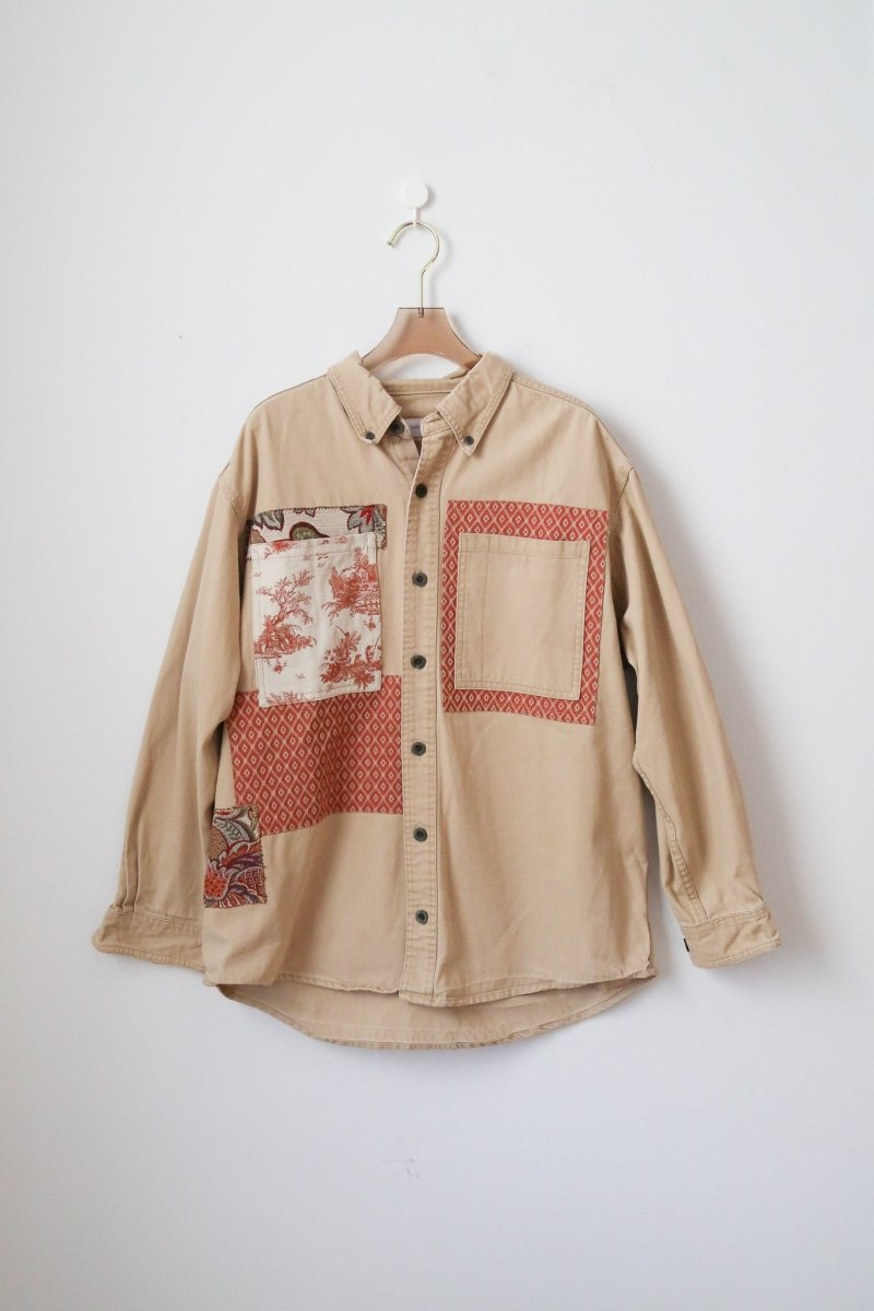 Mixed Upholstery Patchwork Utility Shirt (Reworked) - Made X Hudson