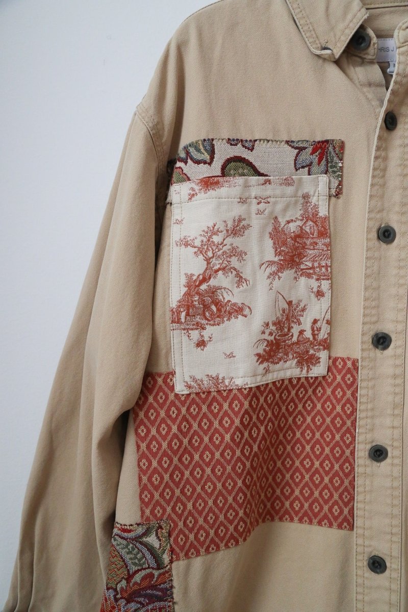 Mixed Upholstery Patchwork Utility Shirt (Reworked) - Made X Hudson