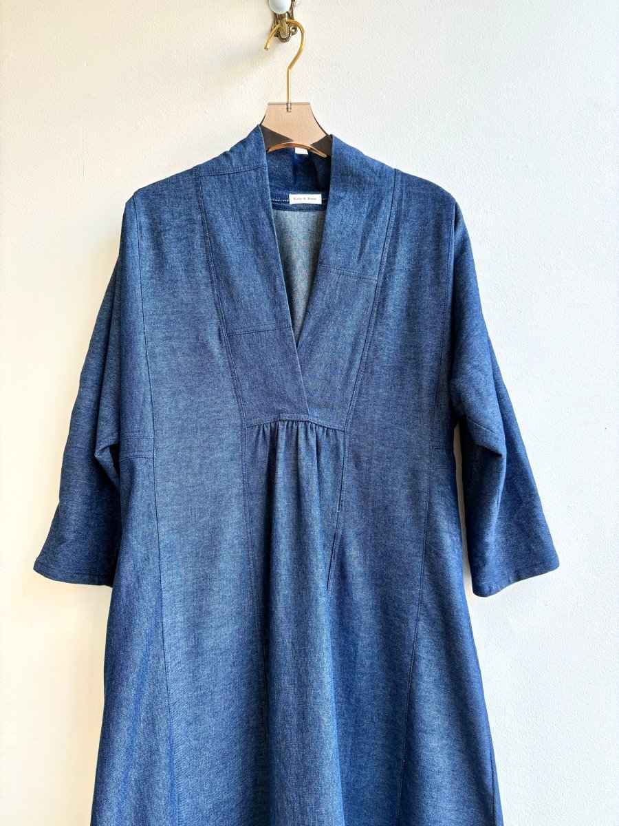 Denim Blue Zero Waste Caftan Dress - Made X Hudson