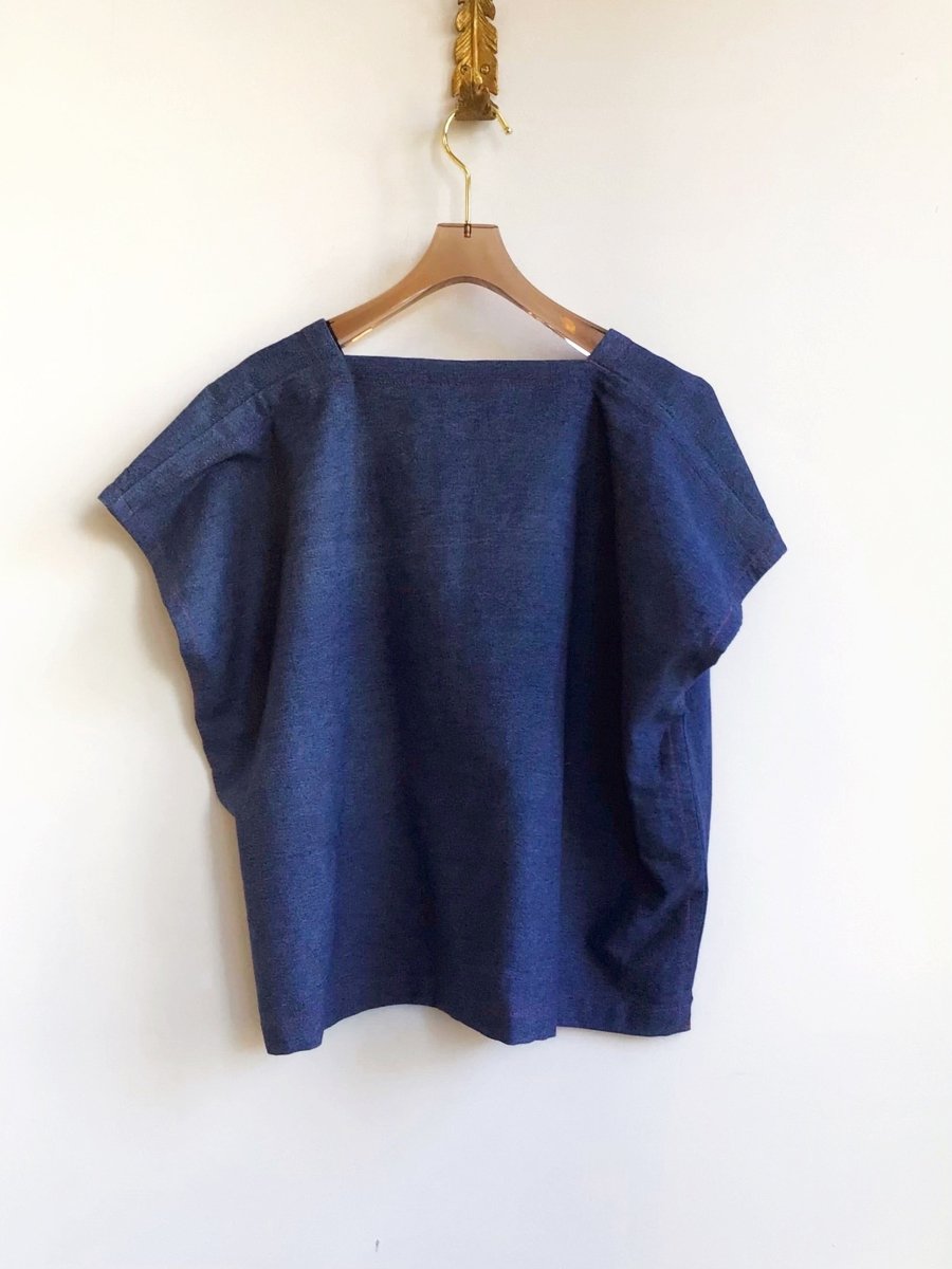 Wren Top in Blue Denim w/ Red Stitching - Made X Hudson