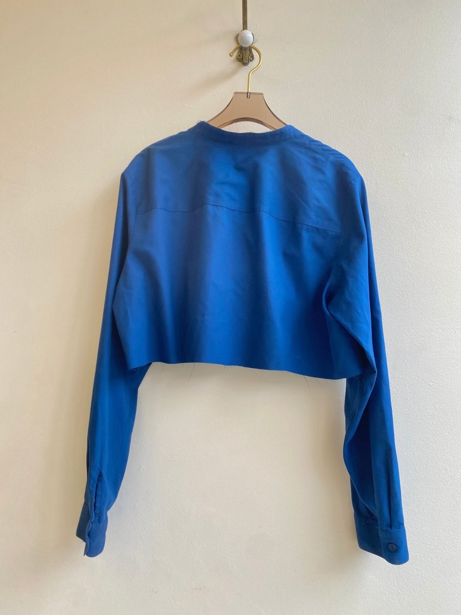 Cobalt Blue Annette Crop Top (Reworked) - Made X Hudson