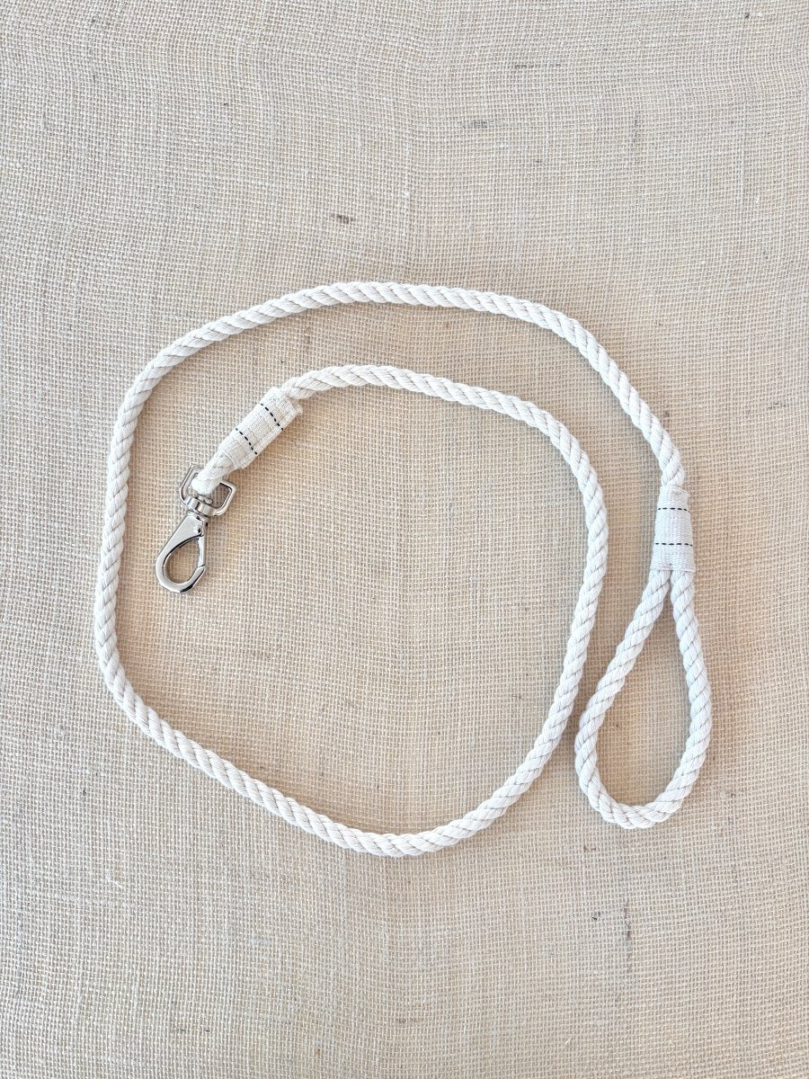 Dog Leash in White Cotton Rope - Made X Hudson