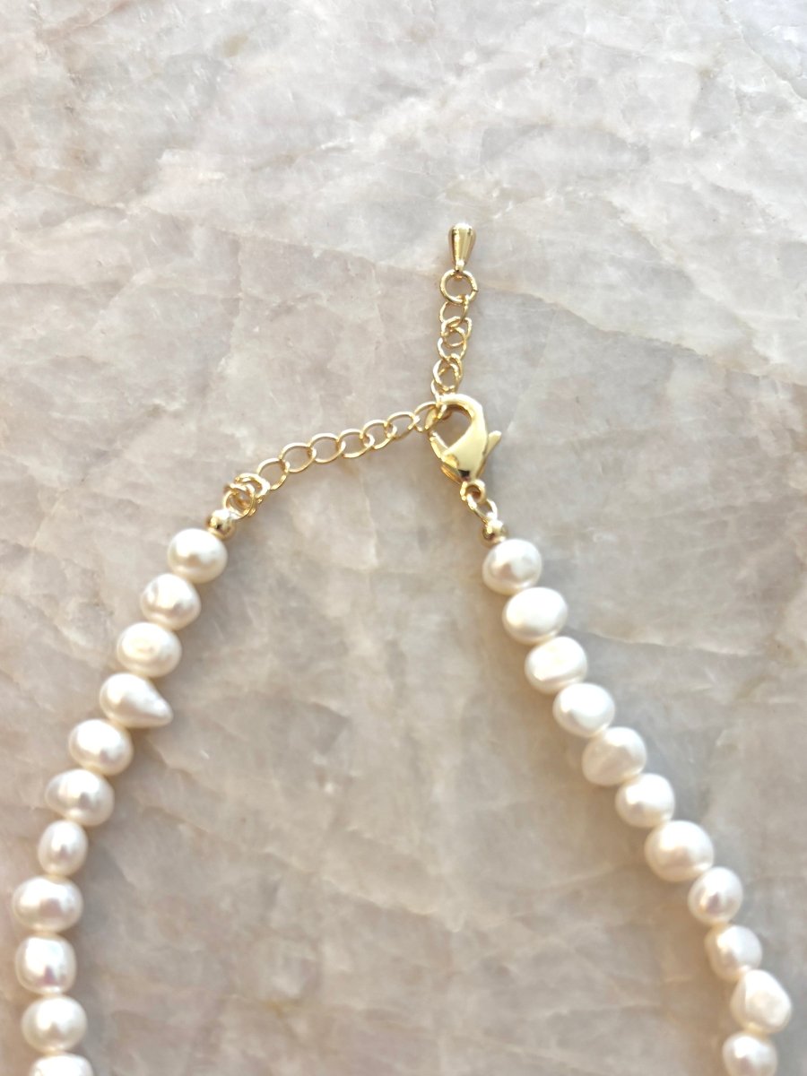 Medium Cream Baroque Pearl Choker Necklace - Made X Hudson