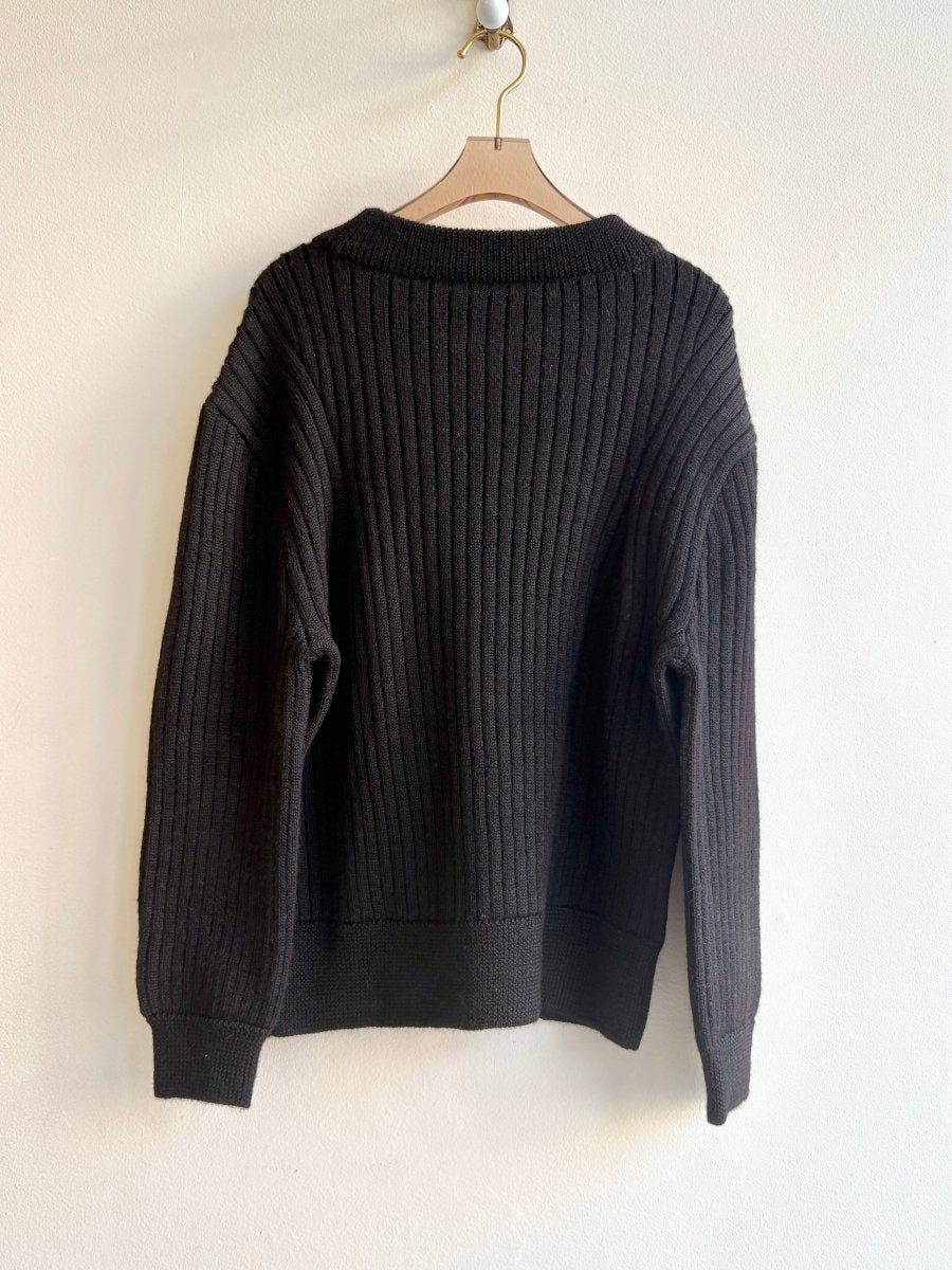 Black Alpaca Crew Sweater - Made X Hudson