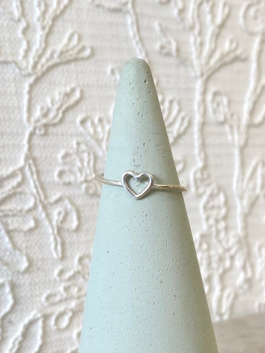 Solid Gold or Silver Heart Ring - Made X Hudson
