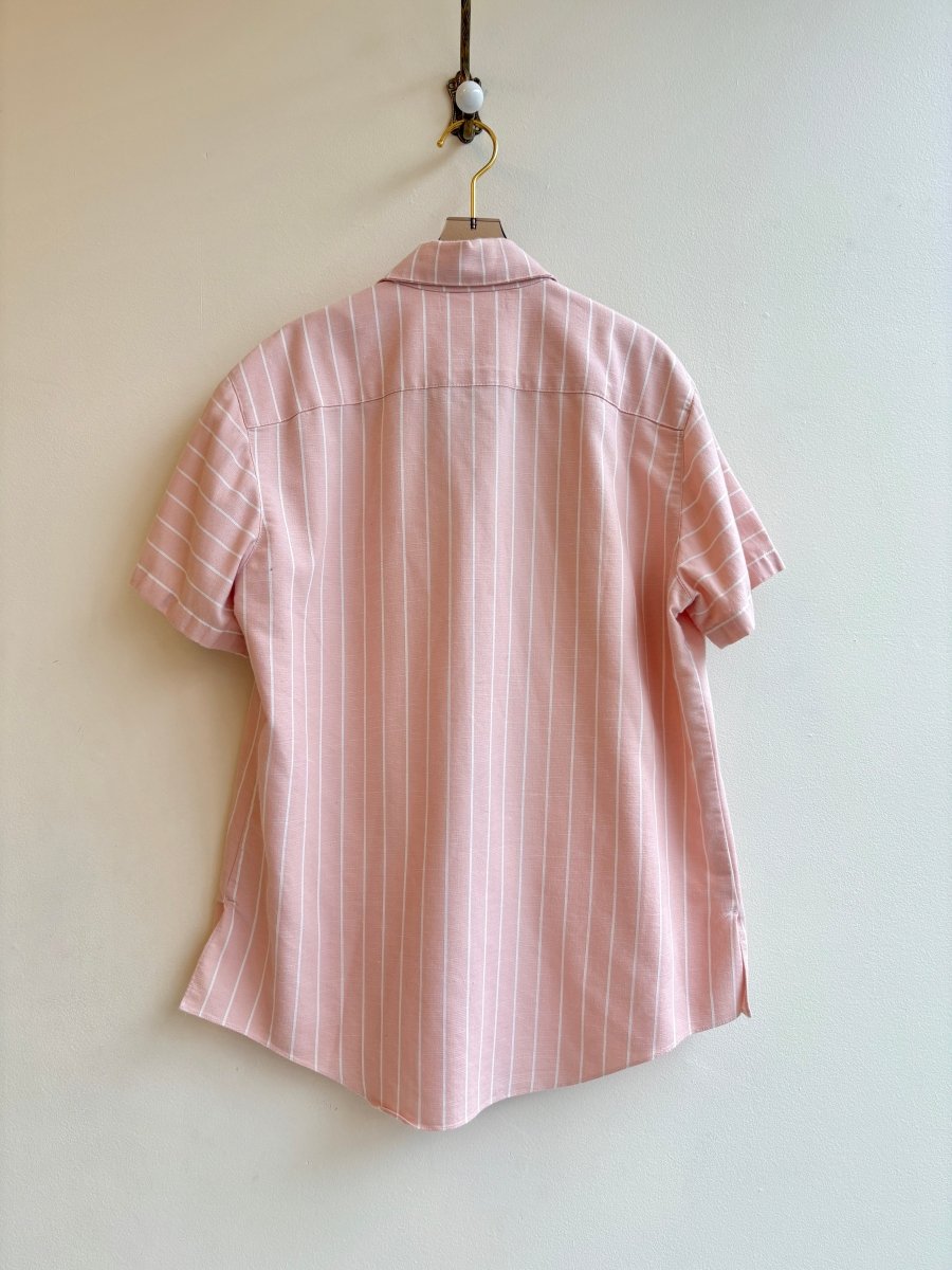 Classic Collar Button Up in Pink Stripe - Made X Hudson