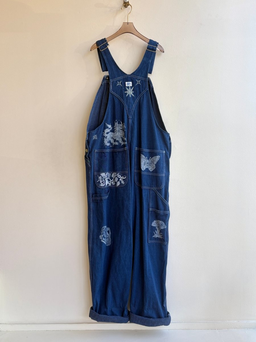 Farmer Overalls Mix Motif | Block Printed (Reworked) - Made X Hudson
