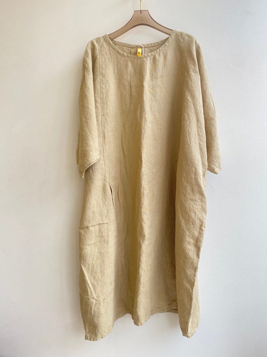 Wheat Linen Gallery Dress - Made X Hudson