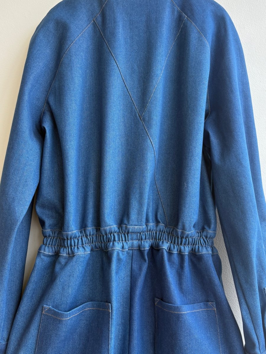 Denim and Gold Stitching Jumpsuit - Made X Hudson